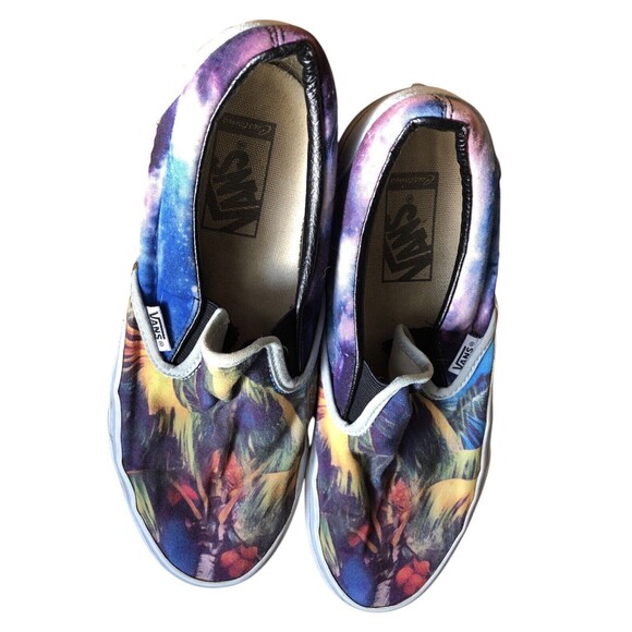 Vans Tropical Trees Print Casual Slip-On Shoes Multicolored Size 10 Womens - Picture 6 of 9